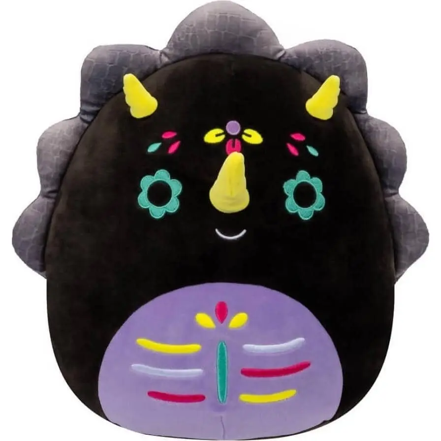 Squishmallows - Tetero The Triceratops Day Of the Dead Squad - 7.5 Inch Plush