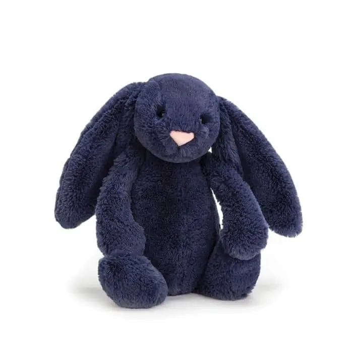 Jellycat Bashful Navy Bunny Small Blue 18x9x10cm