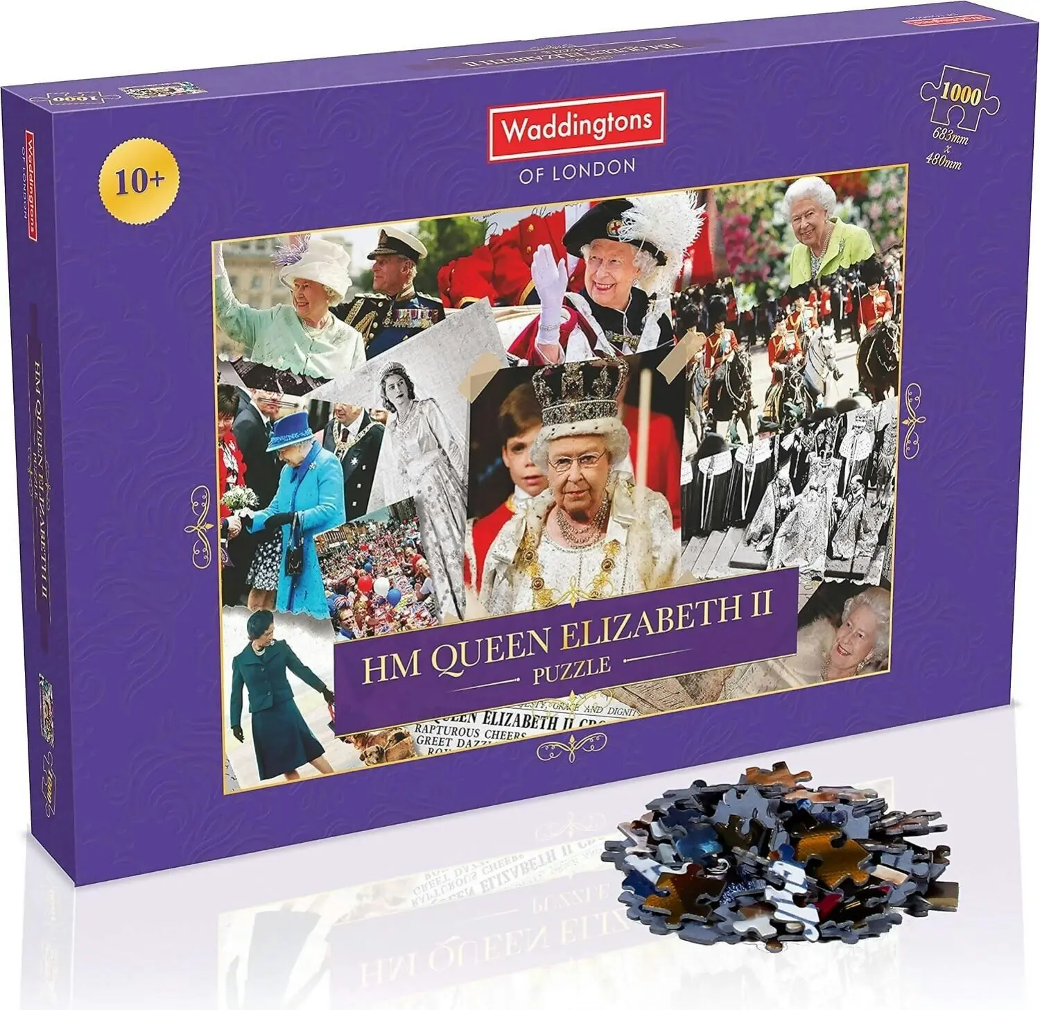 Queen Elizabeth 2 Jigsaw Puzzle 1000pc - Waddingtons Winning Moves