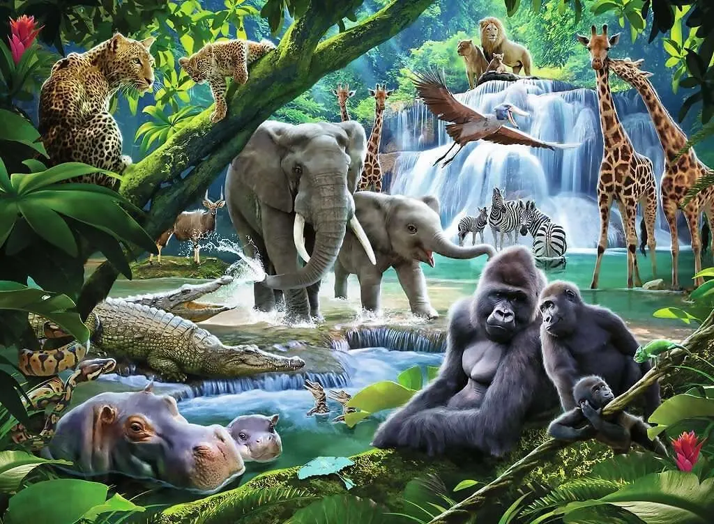 Ravensburger - Jungle Animals Jigsaw Puzzle 100 Pieces