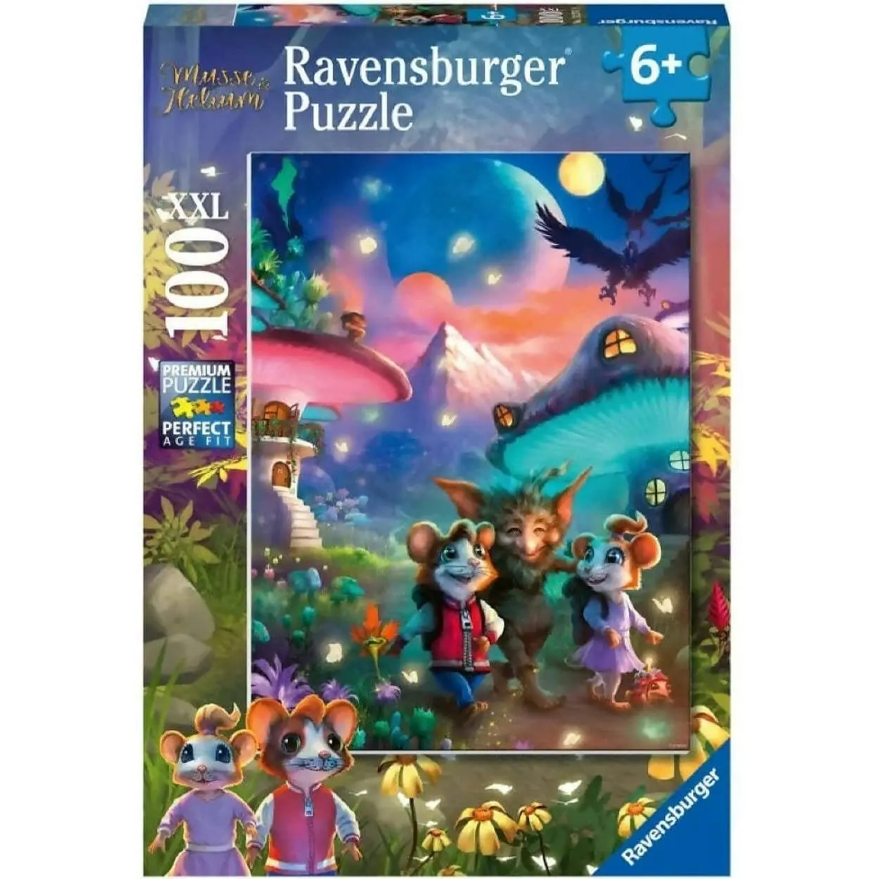 Ravensburger - Enchanting Mushroom Town Jigsaw Puzzle 100 Pieces