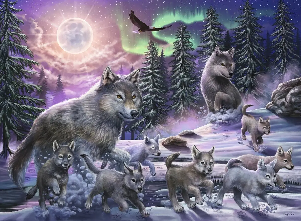 Ravensburger - Northern Wolves 150 Pieces