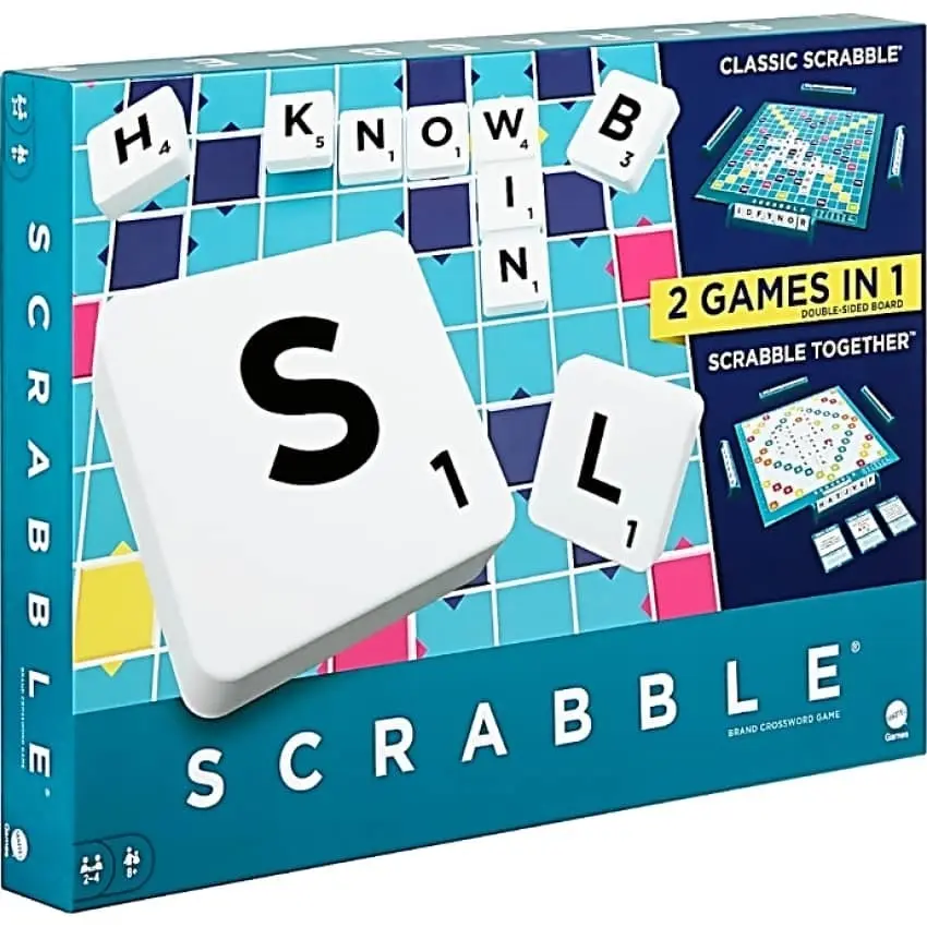 Scrabble - Scrabble Together 2 Games-in-1 Double Sided Board - Mattel