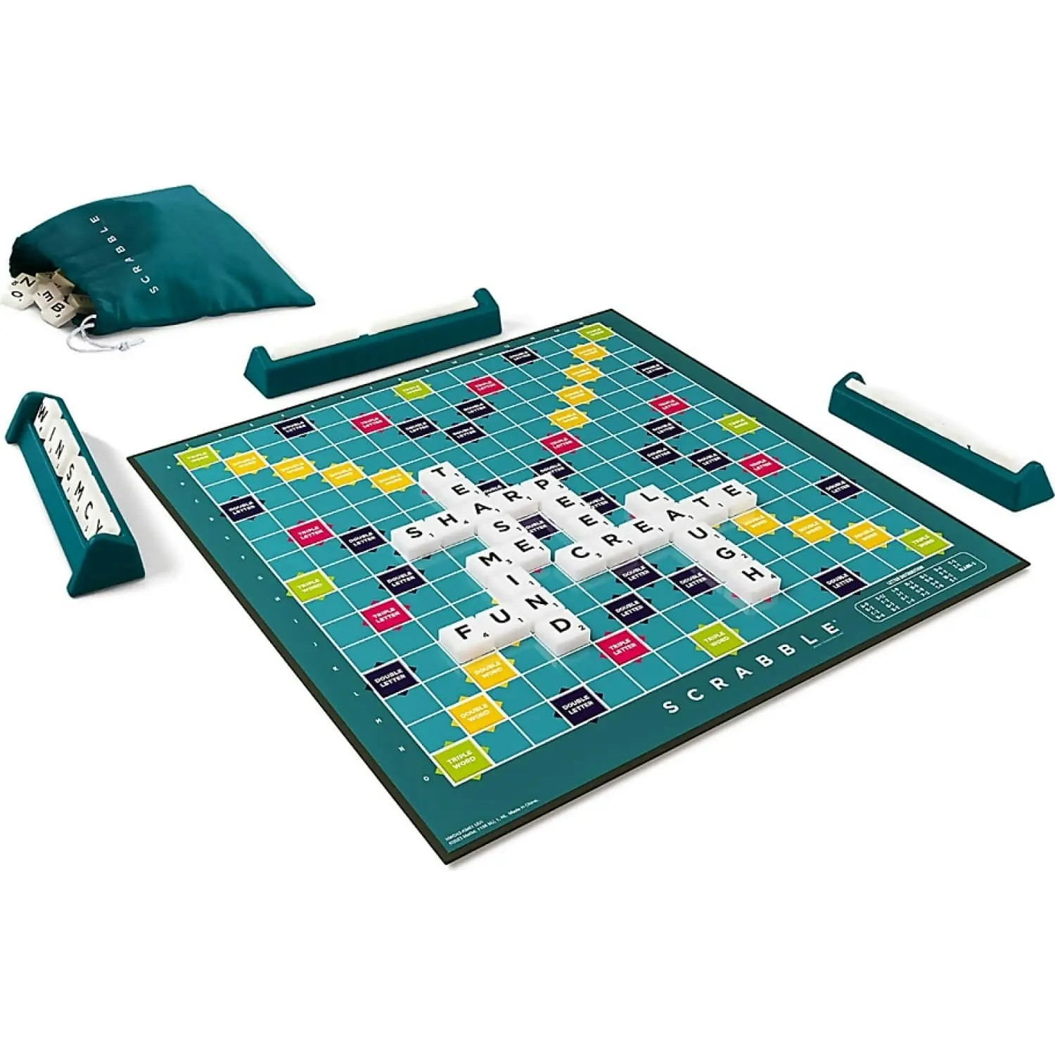 Scrabble - Scrabble Together 2 Games-in-1 Double Sided Board - Mattel