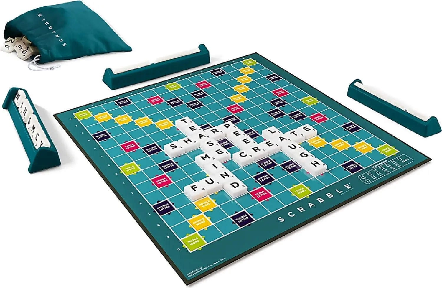 Scrabble - Scrabble Together 2 Games-in-1 Double Sided Board - Mattel