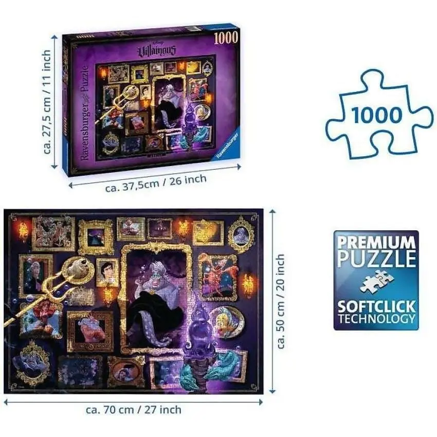 Ravensburger - Disney Villanious Ursula Jigsaw Puzzle 1000 Pieces