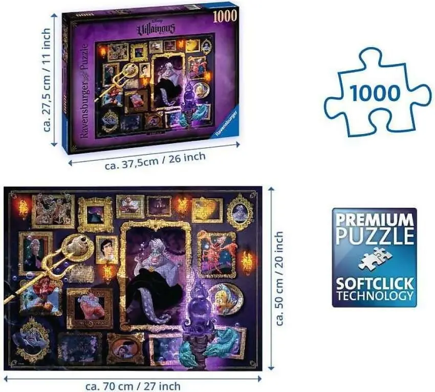 Ravensburger - Disney Villanious Ursula Jigsaw Puzzle 1000 Pieces