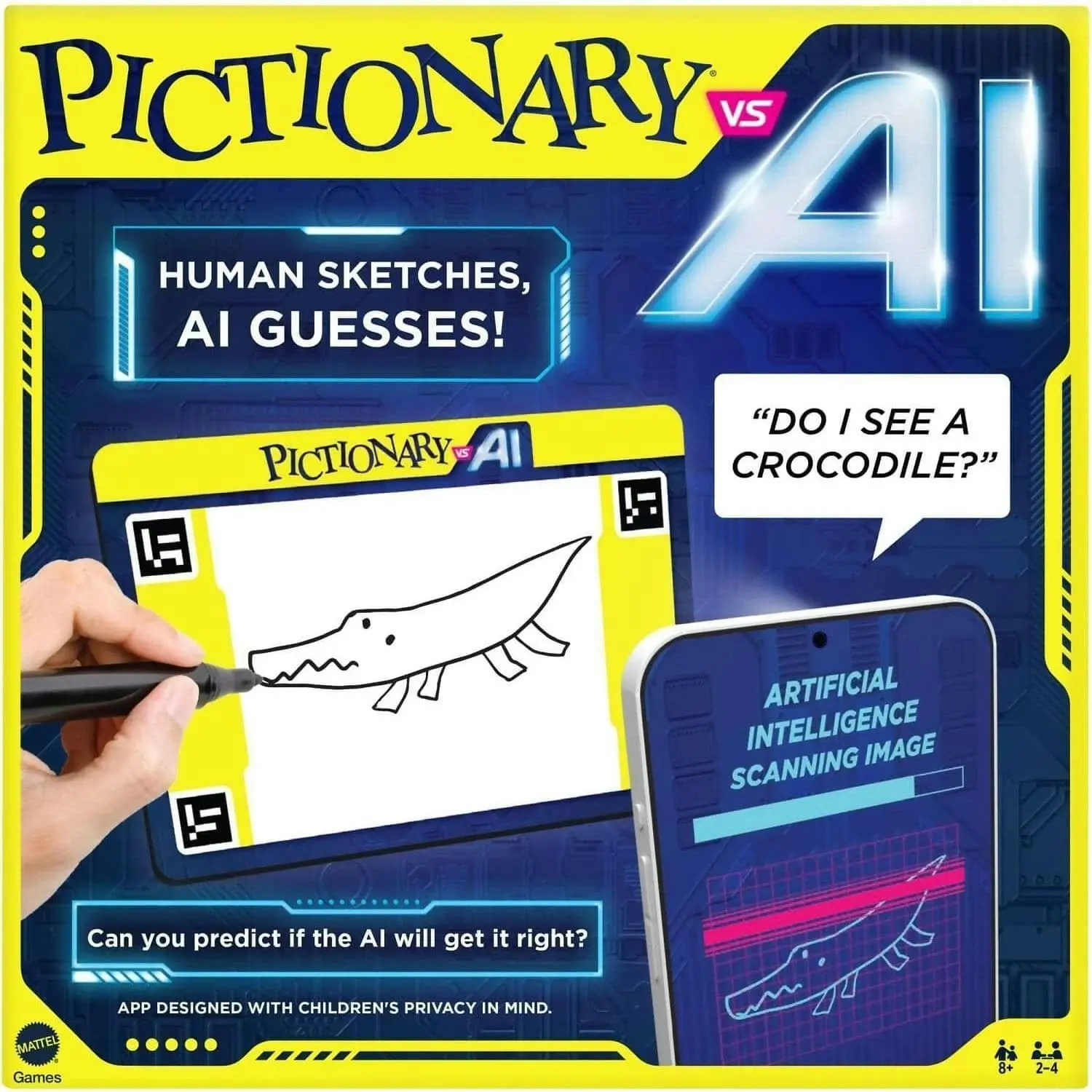 Mattel Games - Pictionary Vs. Ai Family Game For Kids And Adults And Game Night Using Artificial Intelligence