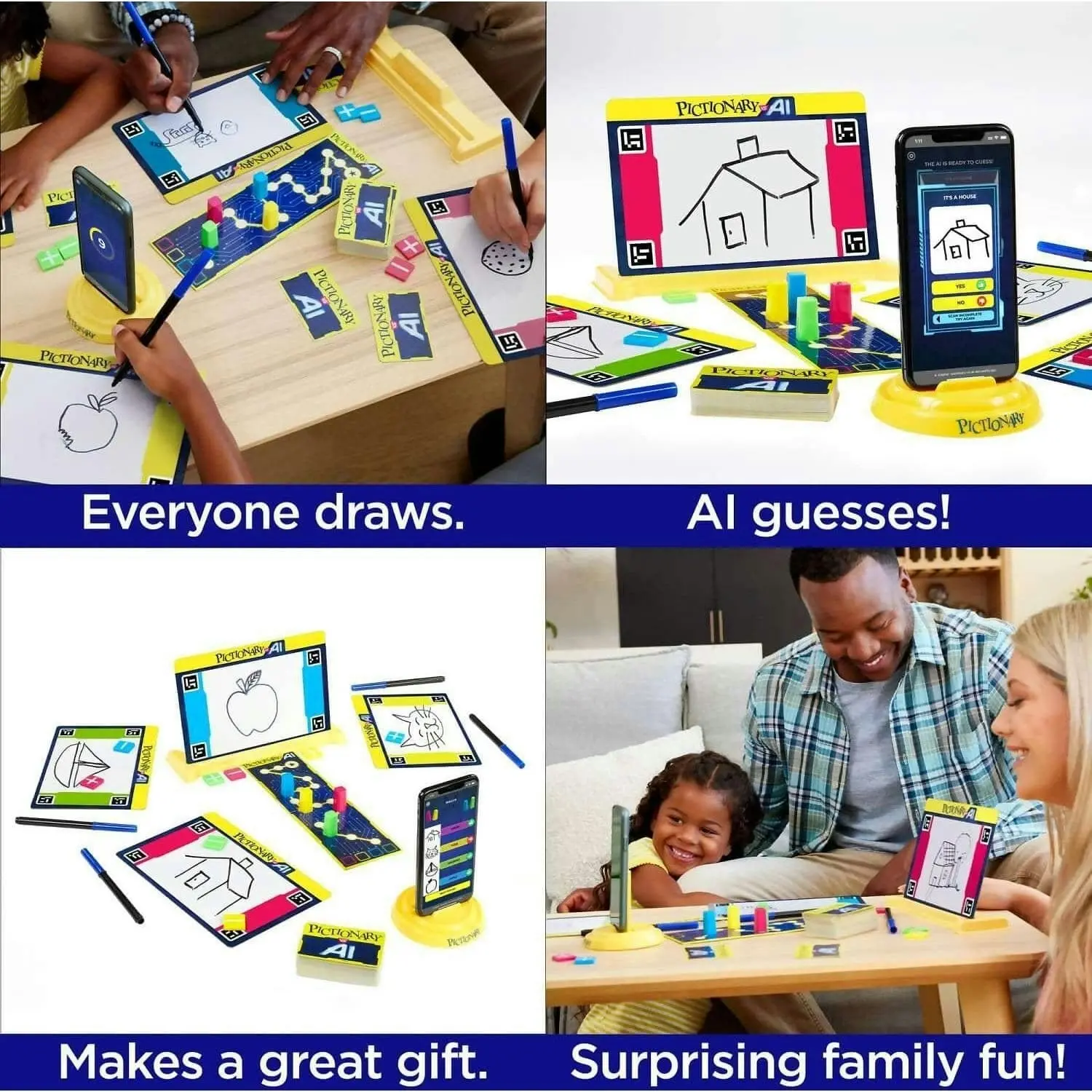 Mattel Games - Pictionary Vs. Ai Family Game For Kids And Adults And Game Night Using Artificial Intelligence