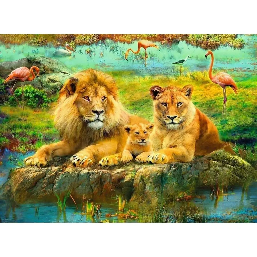 Ravensburger - Lions In The Savannah Jigsaw Puzzle 500 Pieces