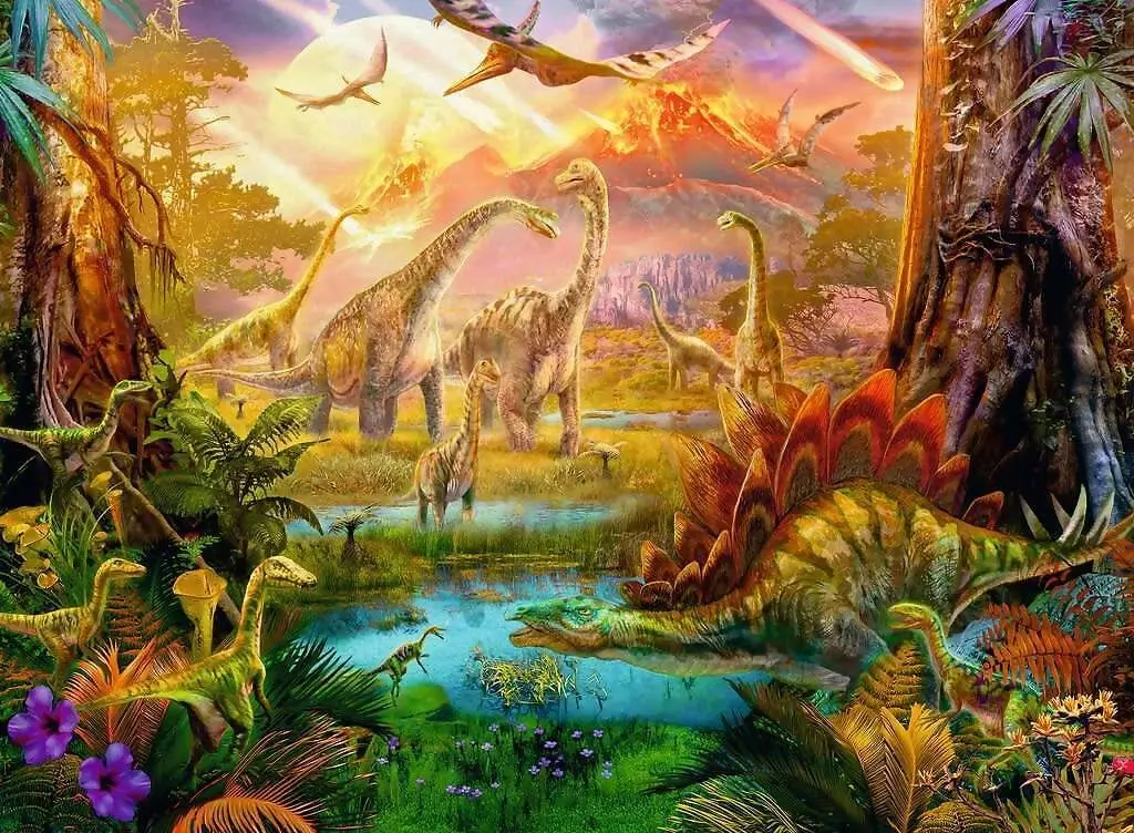 Ravensburger - Land Of Dinosaurs Jigsaw Puzzle 500 Pieces