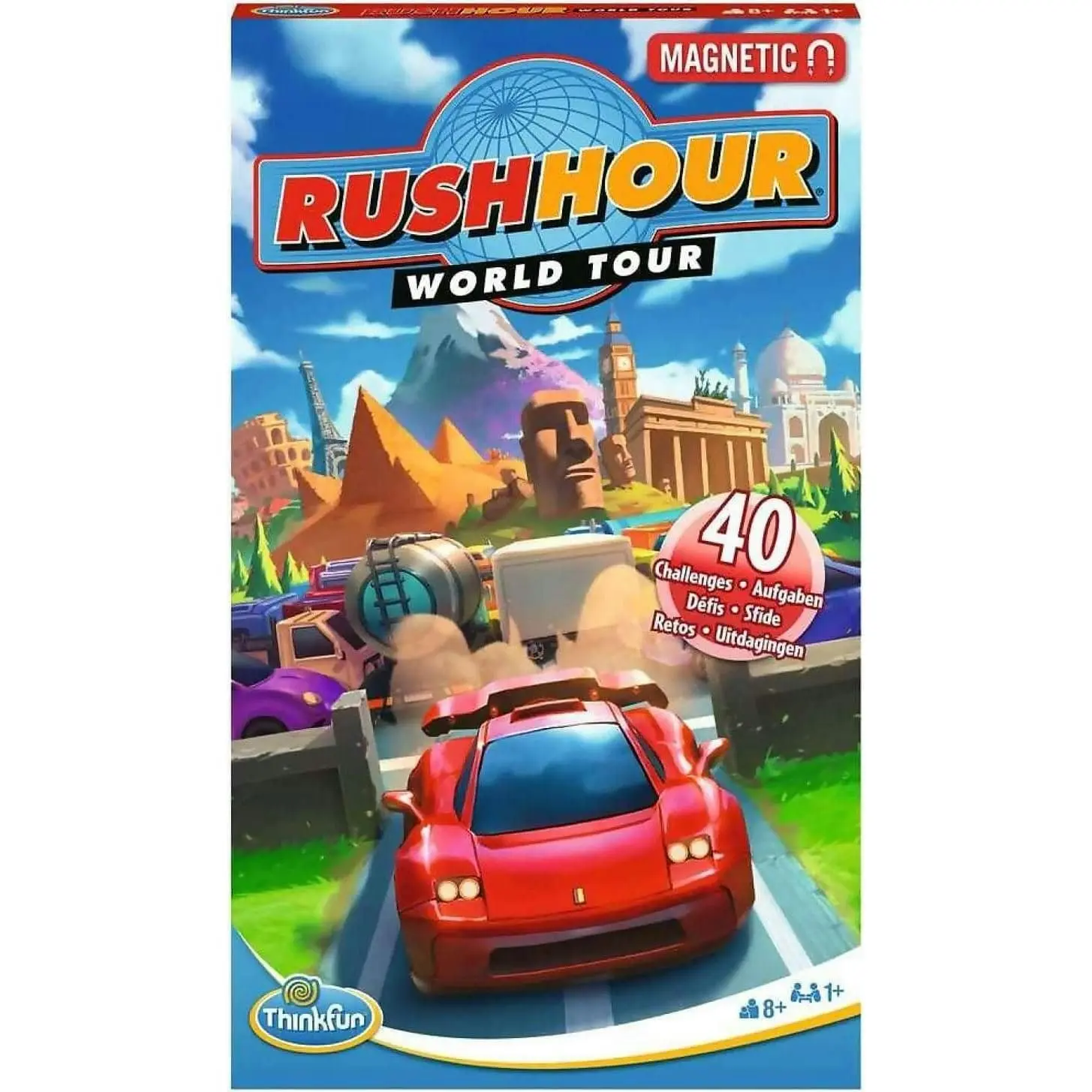 ThinkFun Rush Hour World Tour Magnetic Travel Puzzle