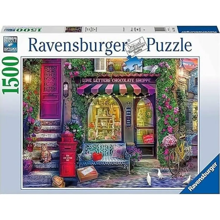 Ravensburger - Love Letters Chocolate Shop Jigsaw Puzzle 1500 Pieces