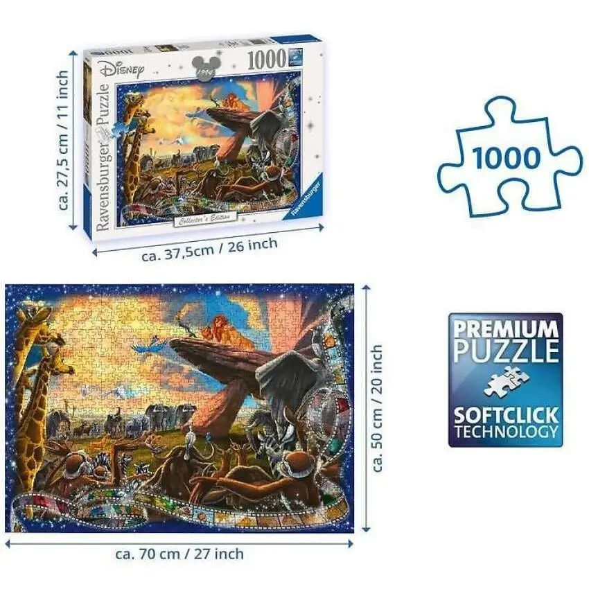 Ravensburger - Lion King 1994 Movie Jigsaw Puzzle 1000 Pieces