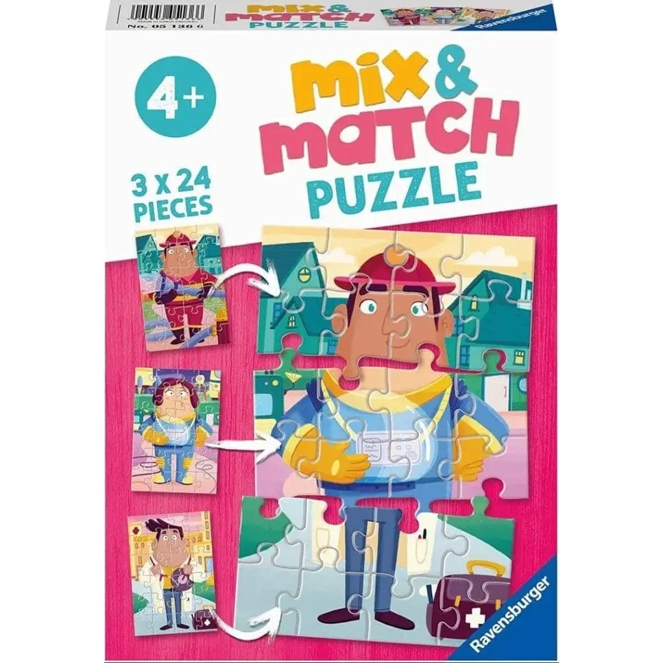 Ravensburger - Job Swap Mix & Match Jigsaw Puzzle 3x24 Pieces