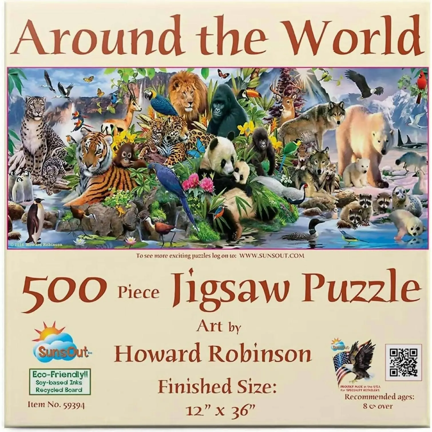 Sunsout - Around The World By Howard Robinson - Jigsaw Puzzle 500pc