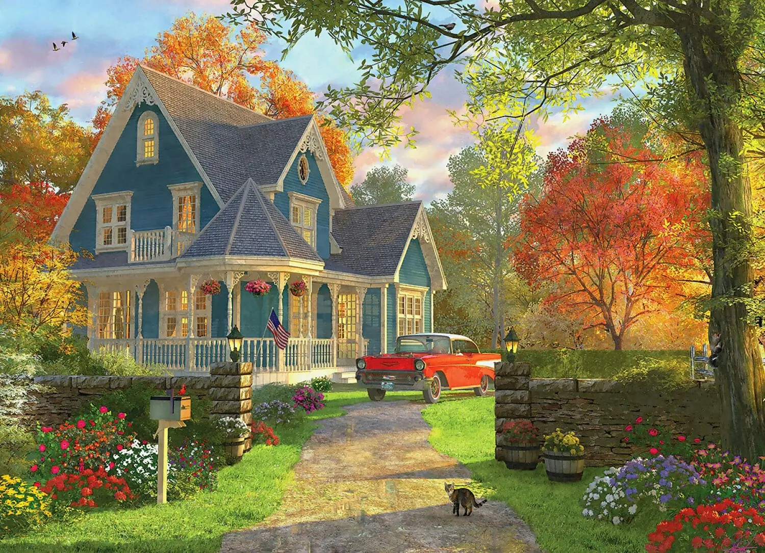 Eurographics - The Blue Country House By Dominic Davison - Jigsaw Puzzle 1000pc