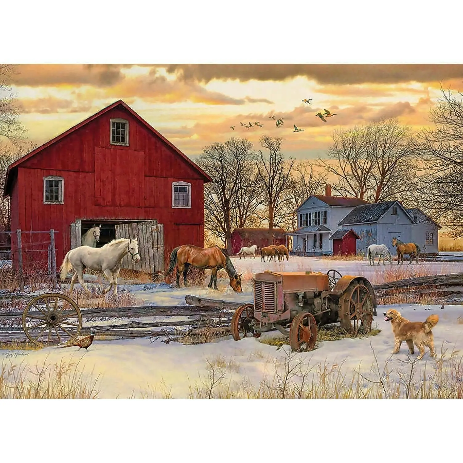 Cobble Hill - Winter On The Farm - Jigsaw Puzzle 1000pc