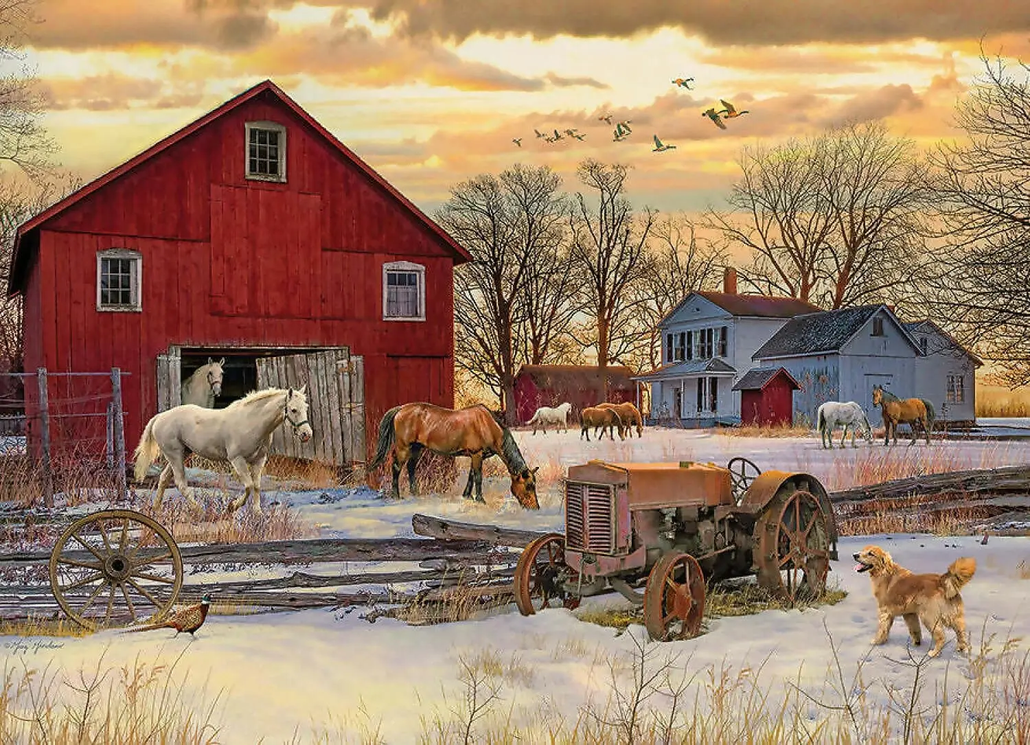 Cobble Hill - Winter On The Farm - Jigsaw Puzzle 1000pc