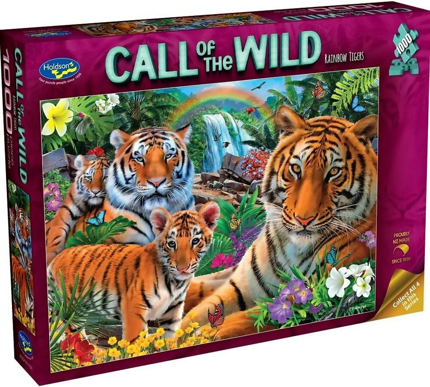 Holdson - Call Of The Wild Rainbow Tigers - Jigsaw Puzzle 1000 Pieces