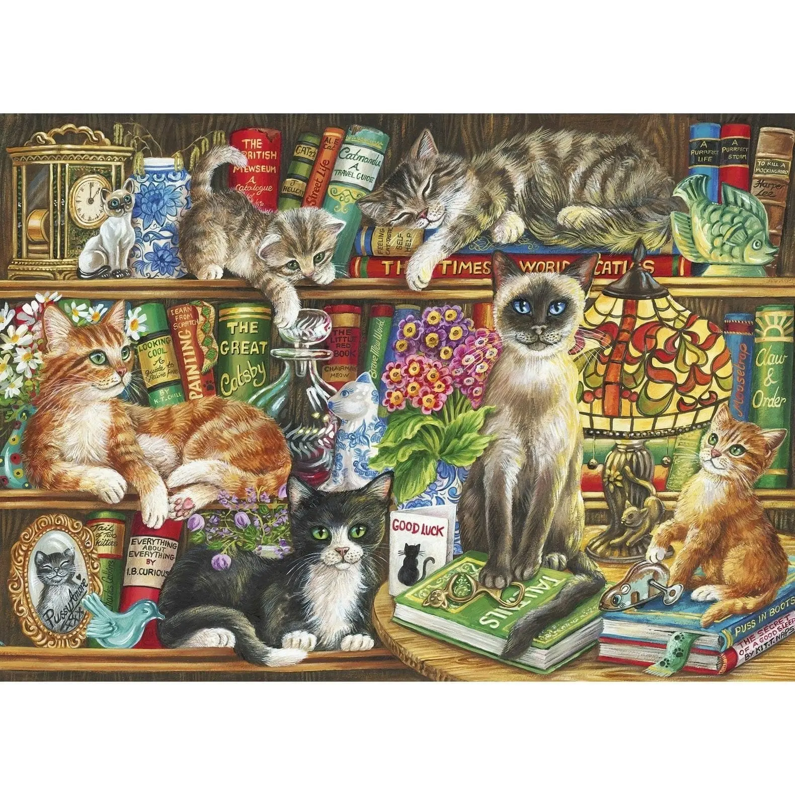 Gibsons - Puss In Books - Jigsaw Puzzle 1000pc