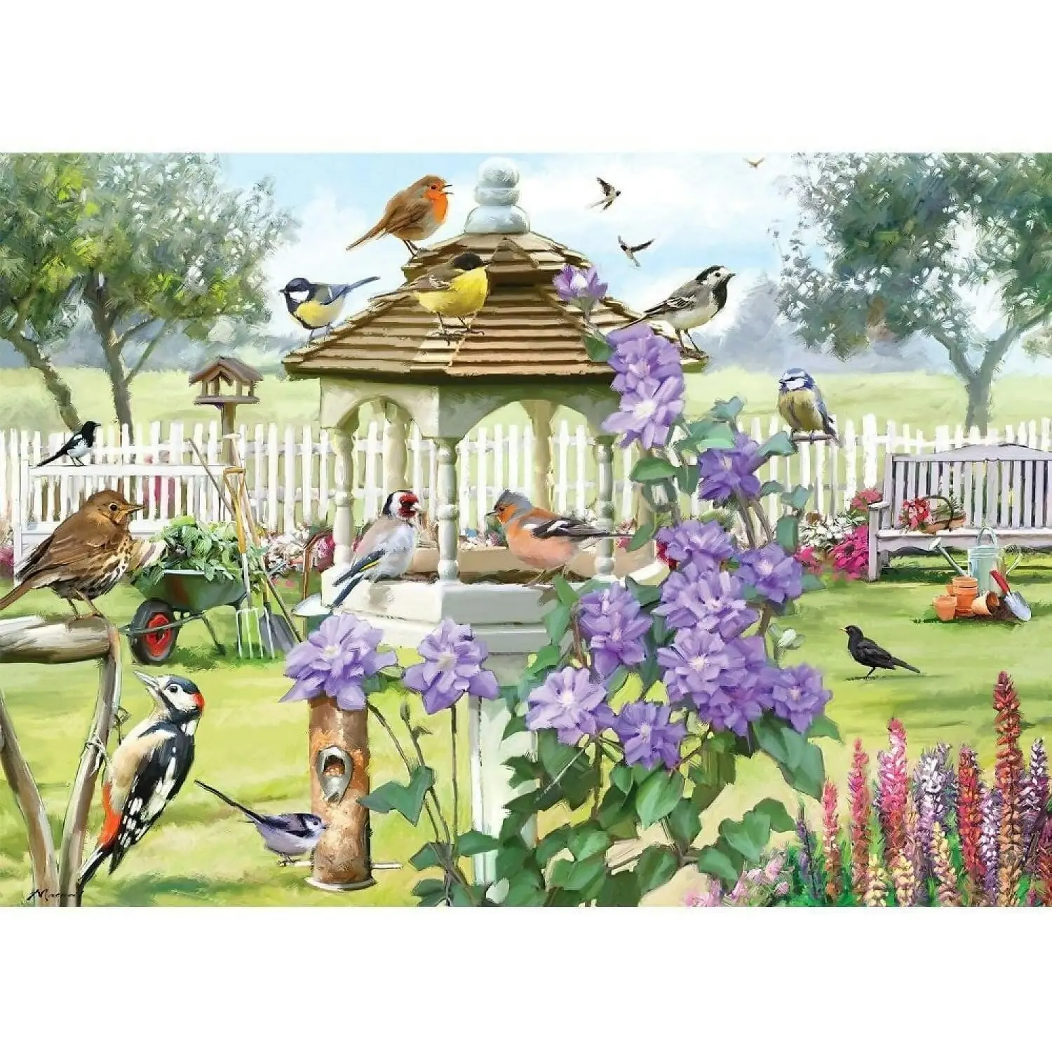 Holdson - Birds & The Bees - Bird Table - Jigsaw Puzzle 1000 Pieces