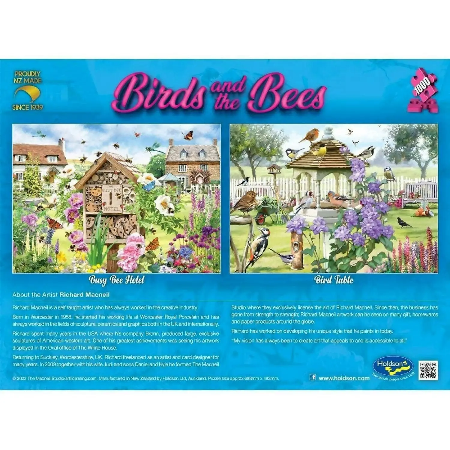 Holdson - Birds & The Bees - Bird Table - Jigsaw Puzzle 1000 Pieces