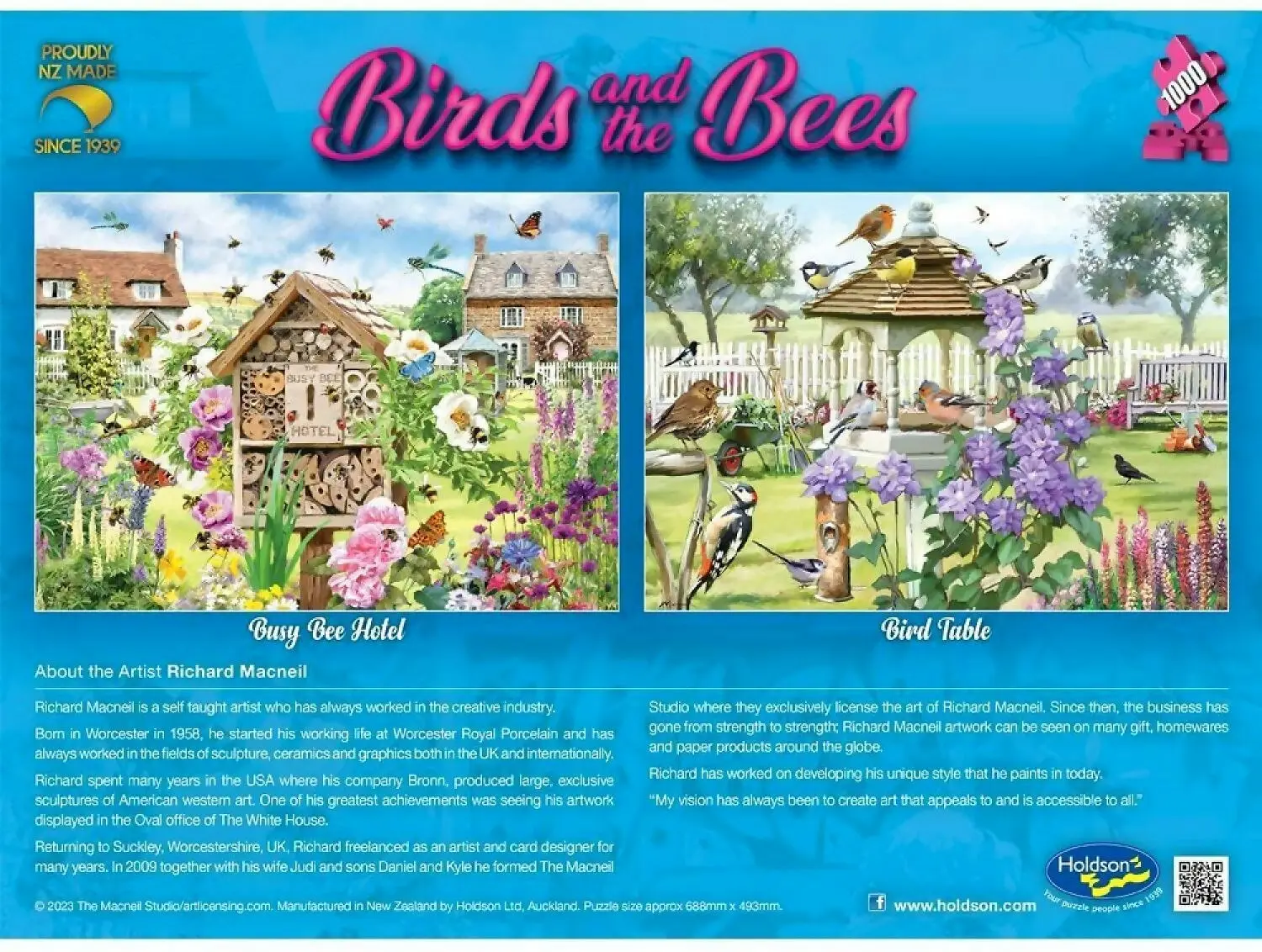 Holdson - Birds & The Bees - Bird Table - Jigsaw Puzzle 1000 Pieces