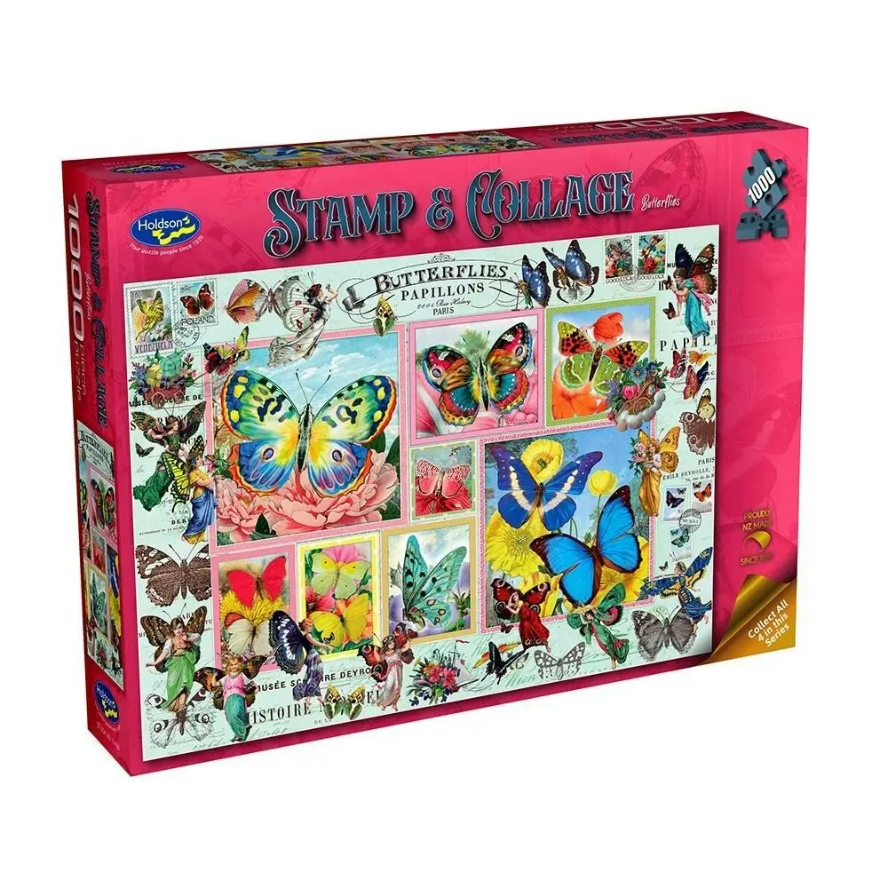 Holdson - Butterflies - Stamp & Collage Jigsaw Puzzle 1000 Pieces