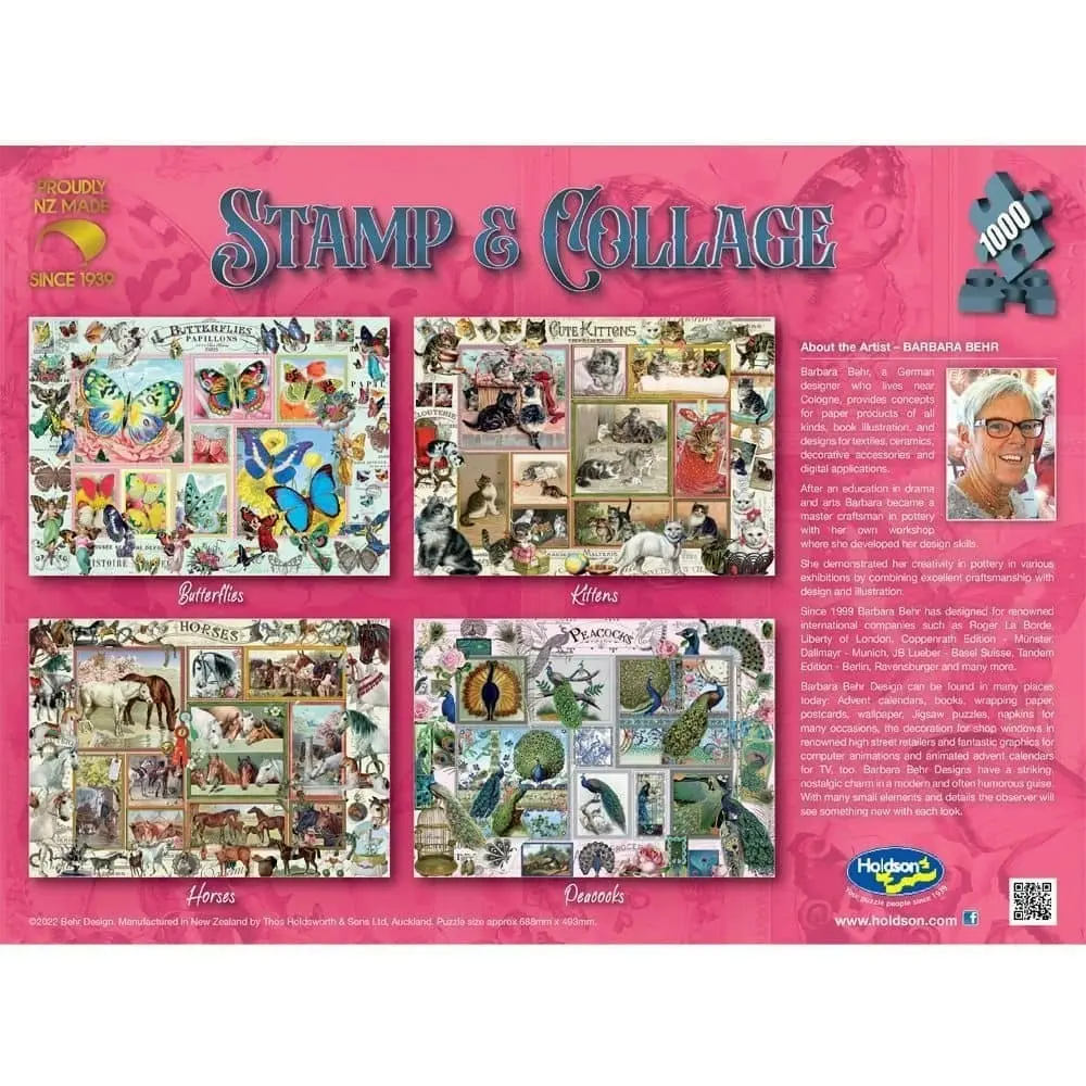 Holdson - Horses - Stamp & Collage Jigsaw Puzzle 1000 Pieces