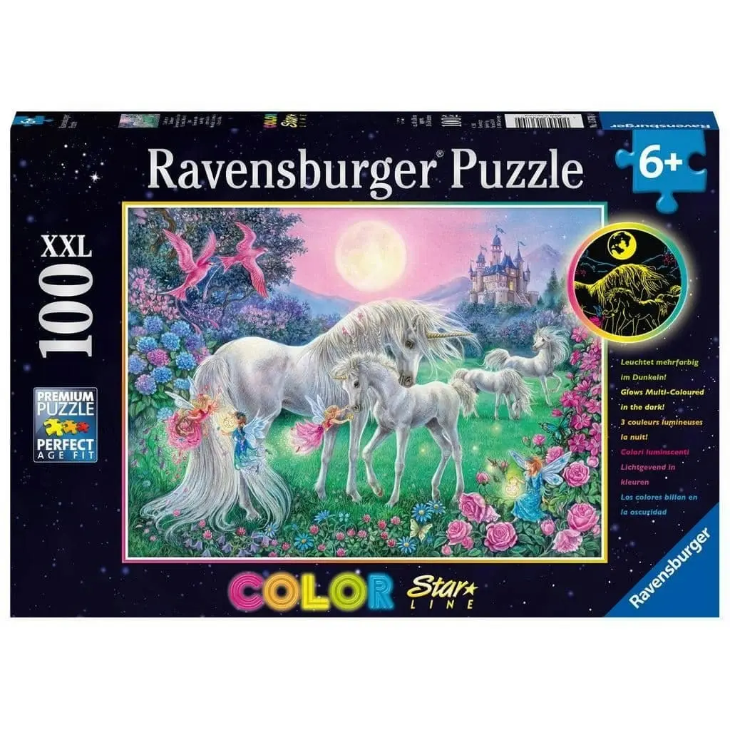 Ravensburger - Unicorns In The Moonlight Jigsaw Puzzle 100 Pieces Xxl