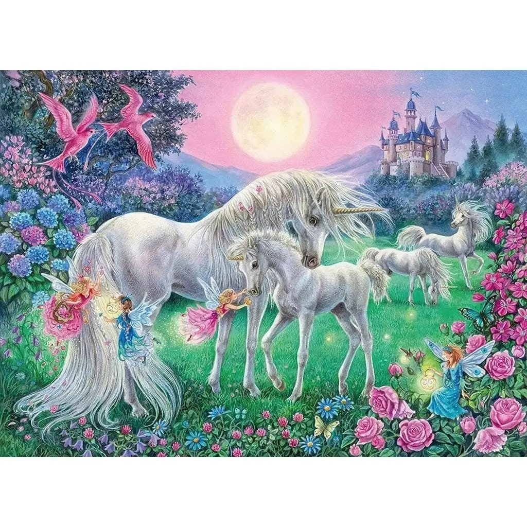 Ravensburger - Unicorns In The Moonlight Jigsaw Puzzle 100 Pieces Xxl