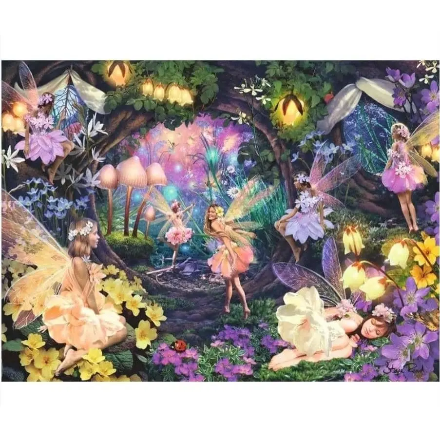 Ravensburger - Fairy Garden Colour Starline Glow In The Dark Jigsaw Puzzle Xxl 100 Pieces