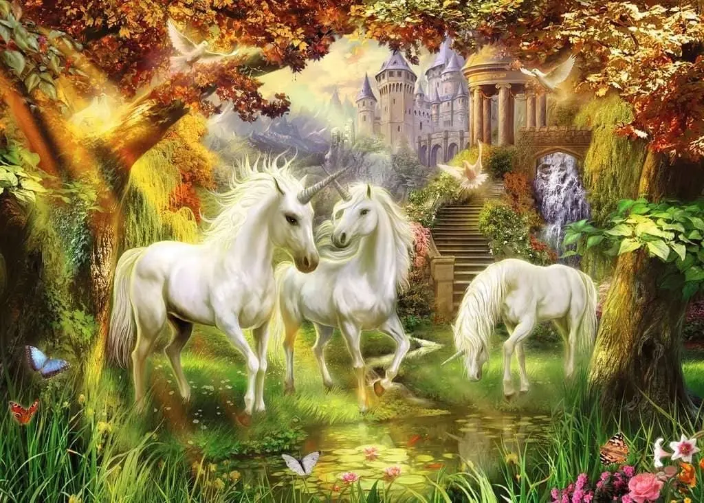 Ravensburger - Unicorns In The Forest Jigsaw Puzzle 1000 Pieces