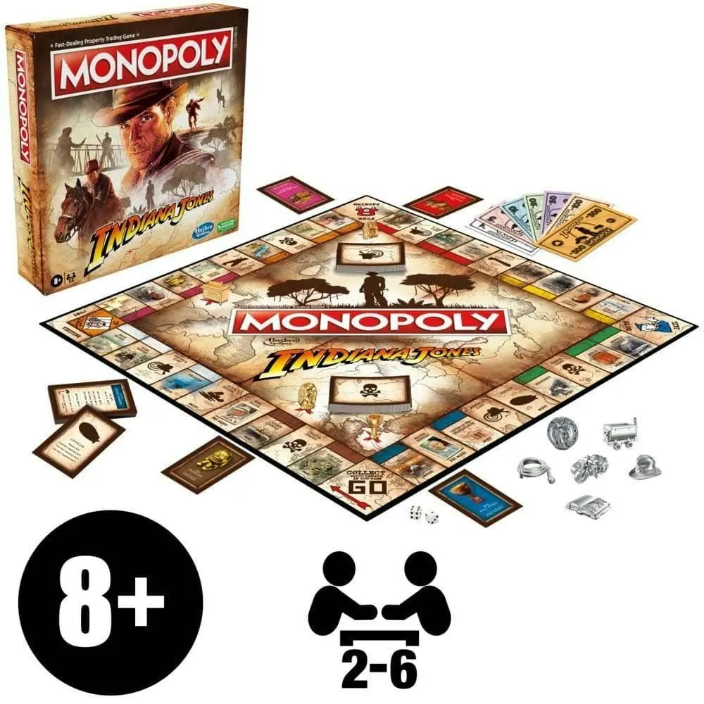 Monopoly Indiana Jones Board Game For 2-6 Players Hasbro