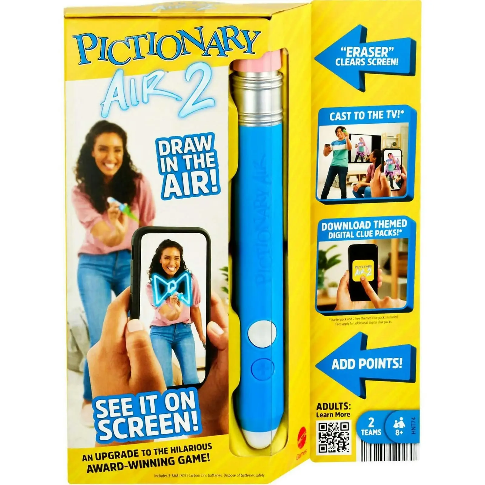 Mattel - Pictionary Air 2 Game For Kids Adults Family And Game Night