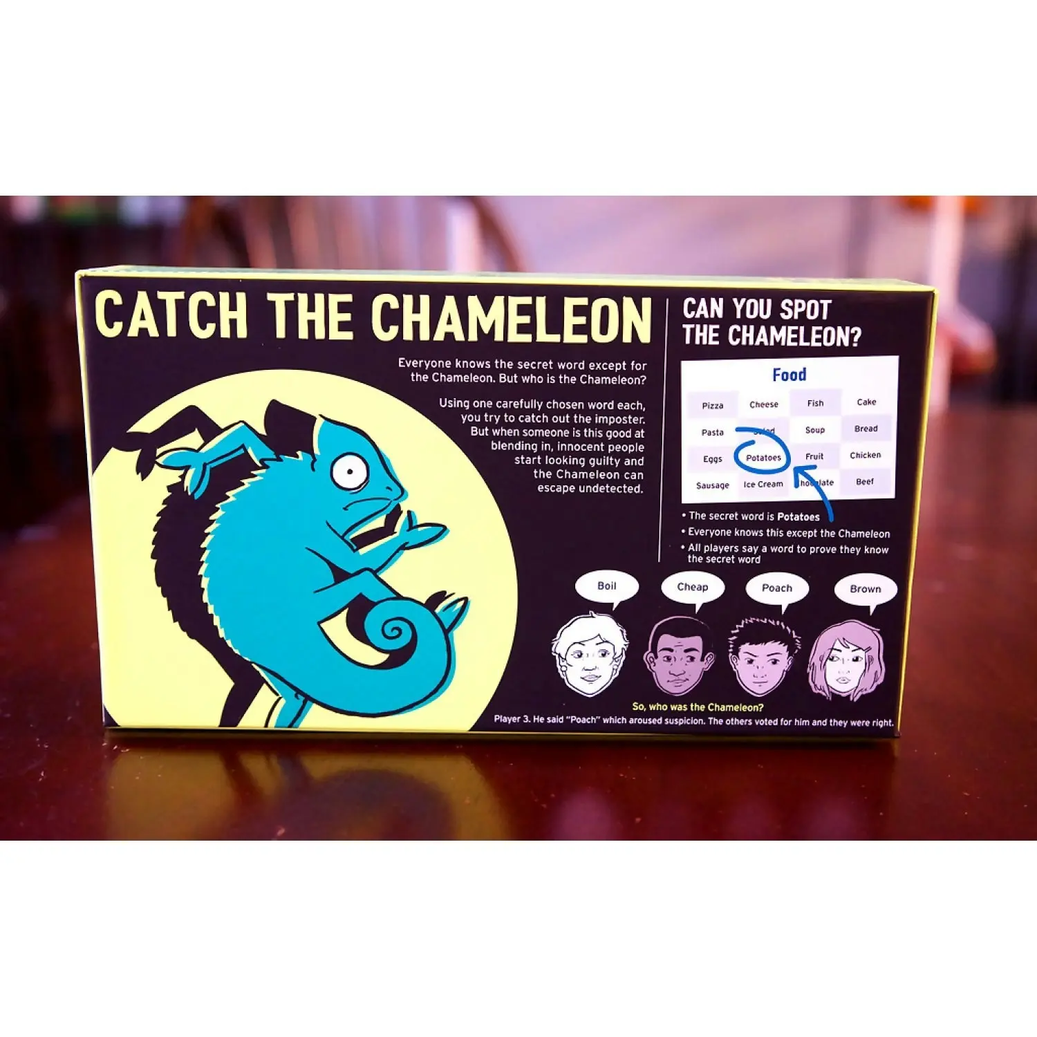 The Chameleon Bluffing Board Game By Big Potato