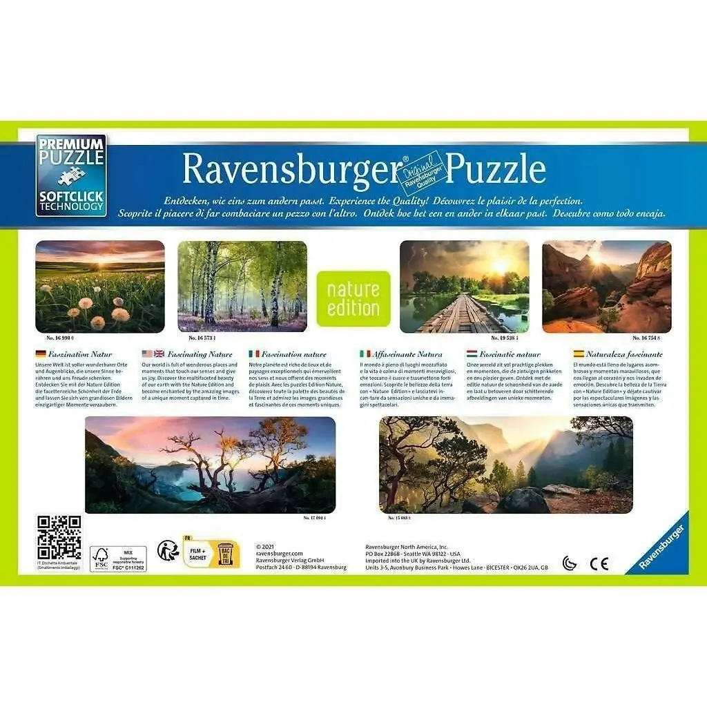 Ravensburger - Across Sulfuric Acid Lake Mt Ljen Jigsaw Puzzle 1000 Pieces