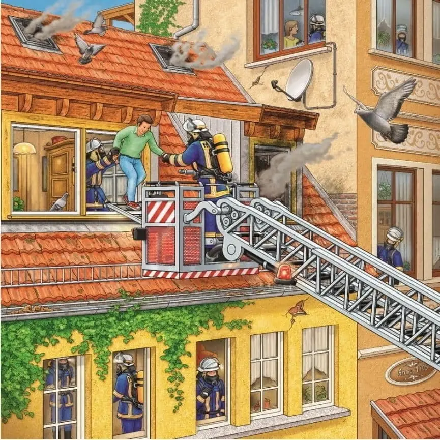 Ravensburger - Fire Brigade Run Jigsaw Puzzle 3x49 Pieces