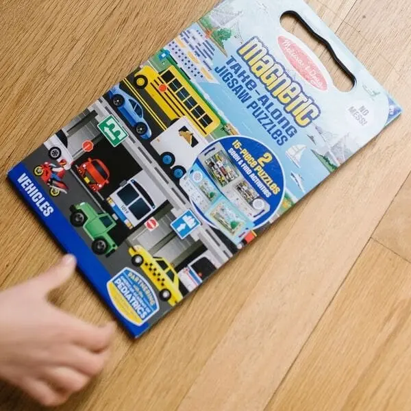 Melissa & Doug - Take Along Magnetic Jigsaw Puzzles - Vehicles