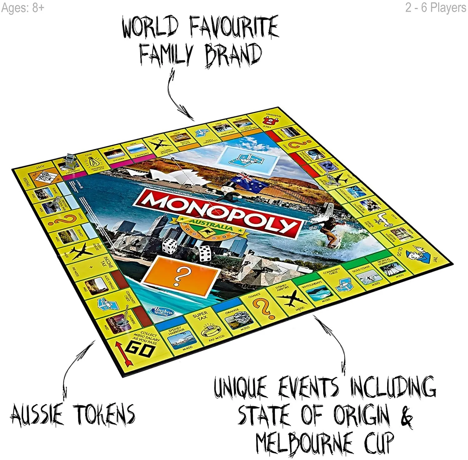 Monopoly -  Australia Special Edition Family Board Game - Australia's Best-loved Board Game Hasbro