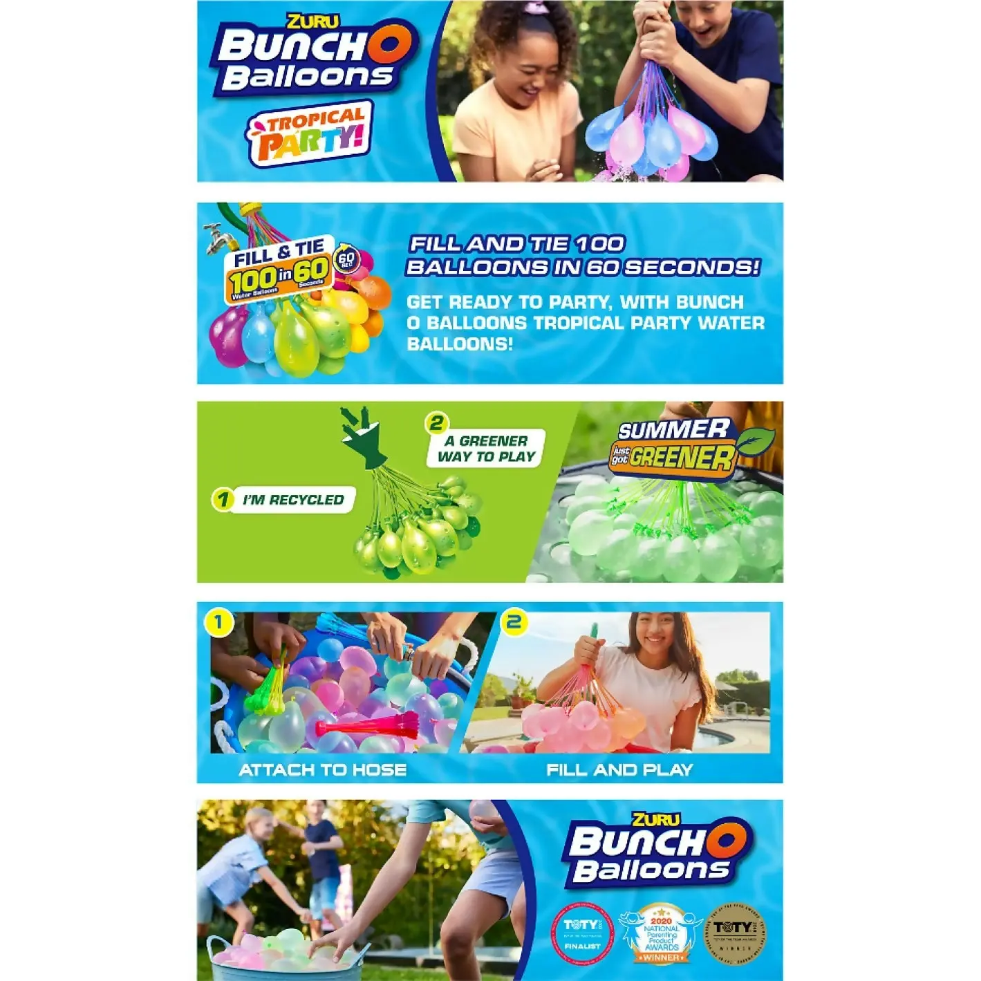 ZURU - Bunch O Balloons Tropical Party 100+