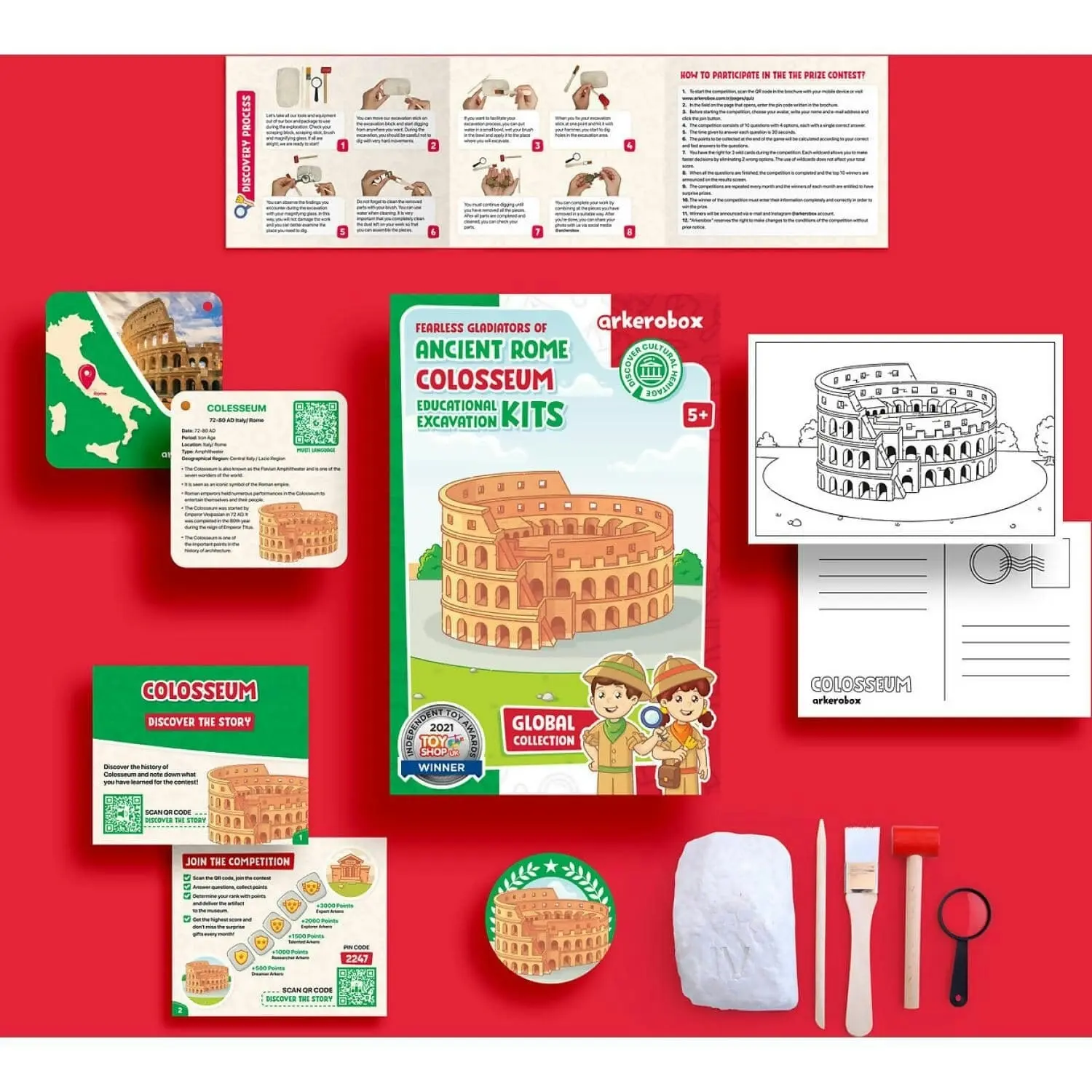 Arkerobox - Colosseum Archeological Excavation Kit