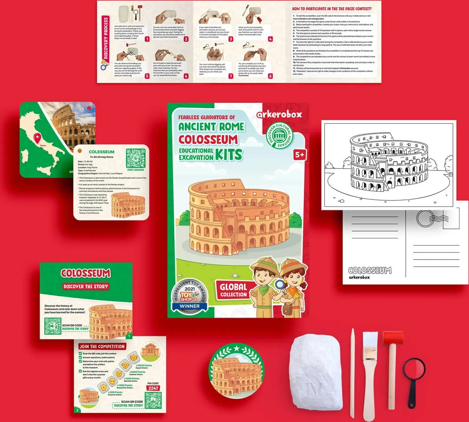 Arkerobox - Colosseum Archeological Excavation Kit