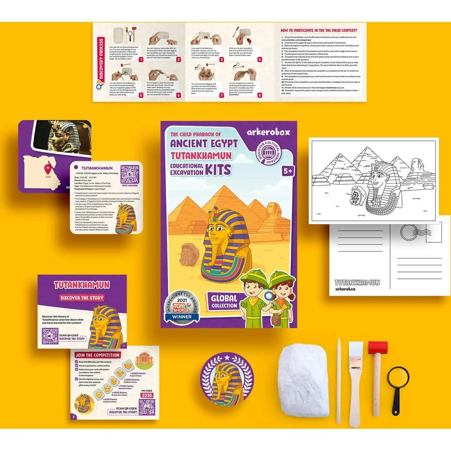 Arkerobox - Tutankhamun Archeological Excavation Kit