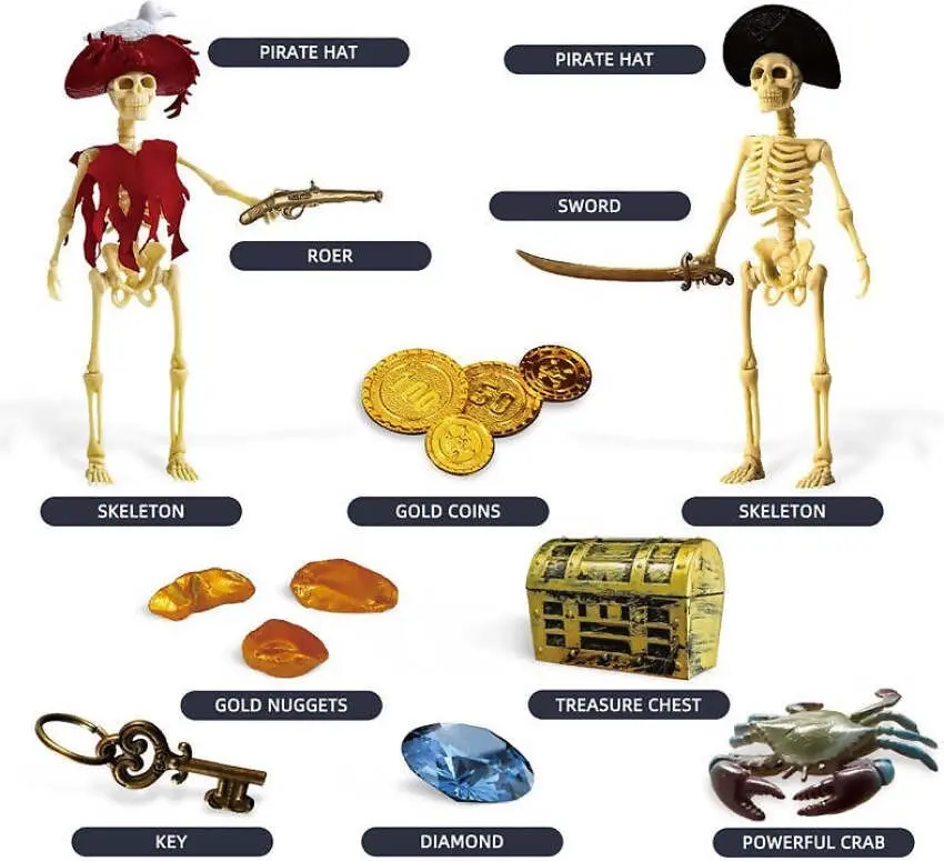 Dig Kit - Dig It Up! Pirate Treasures - Johnco