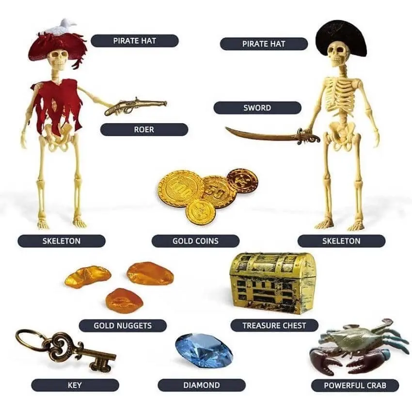 Dig Kit - Dig It Up! Pirate Treasures - Johnco