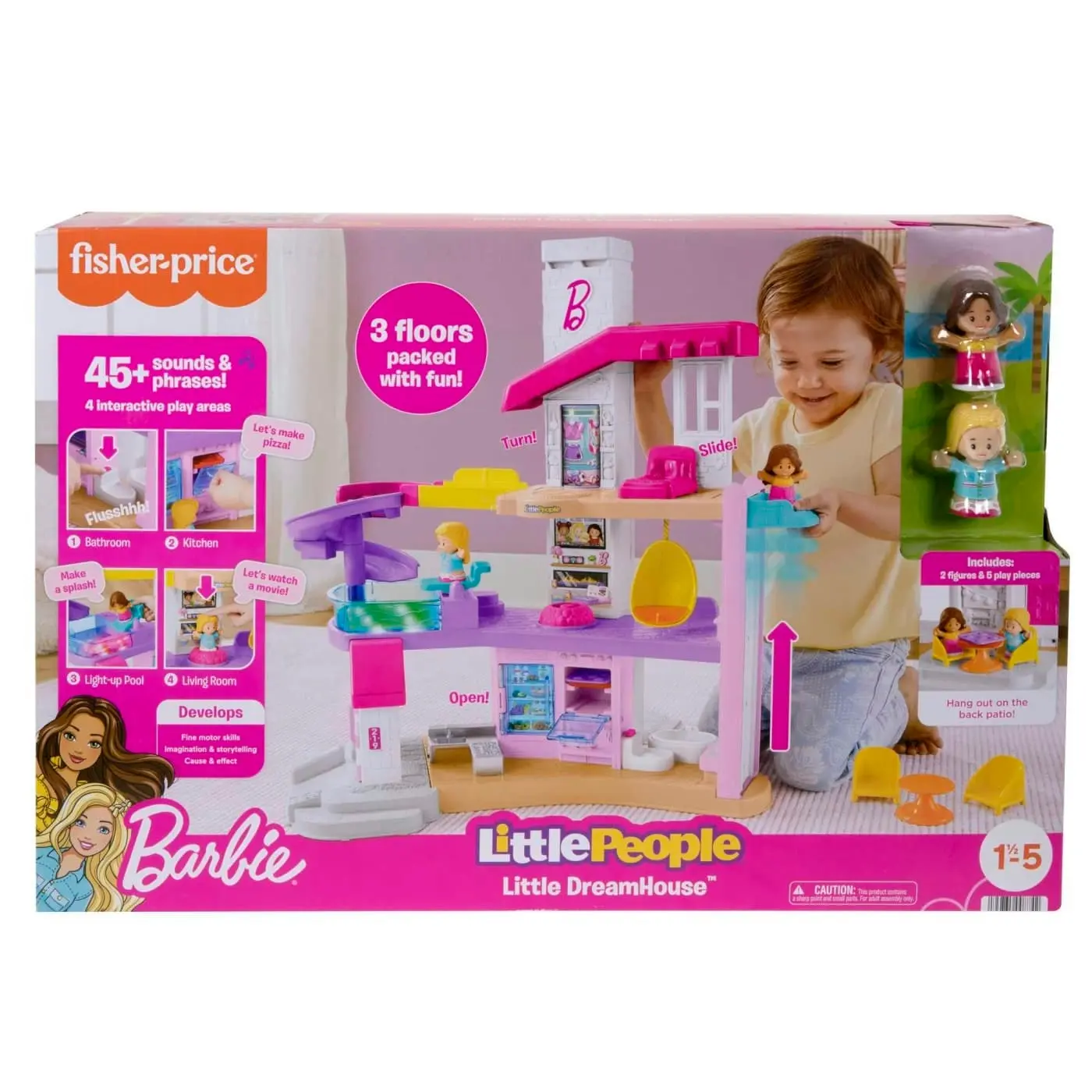 Barbie Little Dreamhouse Interactive Playset By Little People