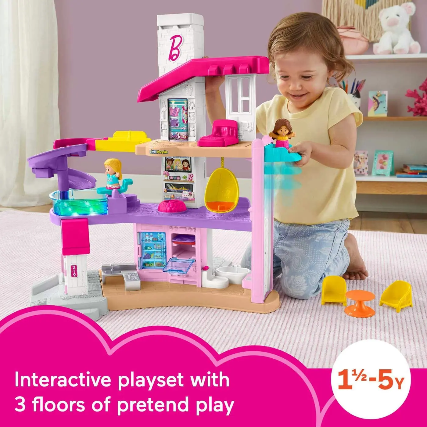 Barbie Little Dreamhouse Interactive Playset By Little People