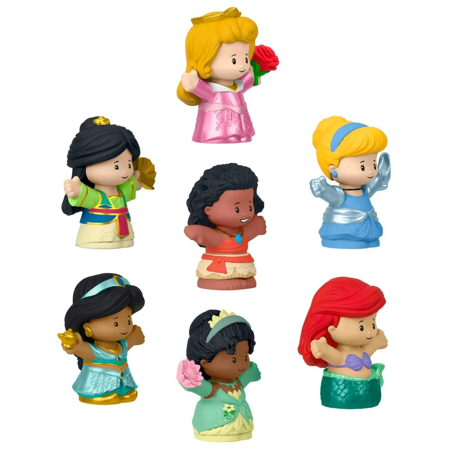 Fisher-Price - Little People Disney Princess Toys 7-figure Pack For Toddlers And Preschool Kids